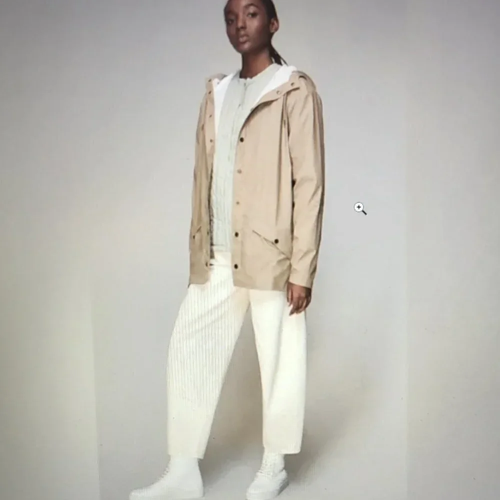 NWT Rains Unisex Waterproof Jacket Size Color Taupe Size XL - Picture 1 of 11